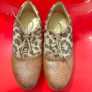 Cheetah Print Brogue Shoes